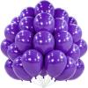 PartyWoo Dark Purple Balloons 51 pcs 12 Inch Royal Purple Balloons for Graduation Halloween Mardi Gras Ramadan Eid Wedding Baby Shower Anniversary Birthday Party Decorations Purple-Y16