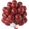 PartyWoo Maroon Balloons 50 pcs 12 Inch Burgundy Ruby Red Dark Red Latex Helium Balloons for Graduation Birthday Valentine’s Day Thanksgiving Wedding Anniversary Party Decorations Red-Y75
