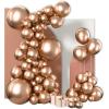 PartyWoo Metallic Rose Gold Balloons 100pcs Different Sizes of 18 12 10 5 Inch Chrome Champagne Gold Balloon Arch Kit for Birthday Anniversary Bridgerton Floral Party Decorations Rose Gold-G112