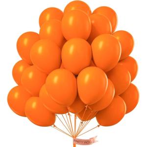 PartyWoo Orange Balloons 51 pcs 12 Inch Fall Tangerine Latex Helium Balloons for Thanksgiving Halloween Little Cutie Wedding Baby Shower Birthday Graduation Party Decorations Orange-Y9