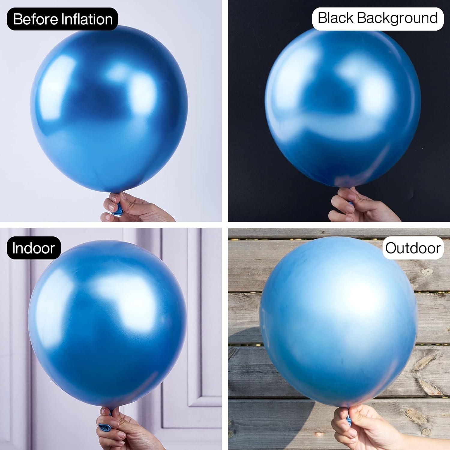 imagePartyWoo Metallic Blue Balloons 51 Pcs 12 Inch for Balloon Garland Arch Party Decorations Birthday Wedding BlueG106