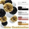 PartyWoo Crepe Paper Streamers 6 Rolls 492ft, Pack of Crepe Paper Gold Streamers Party Decorations, Crepe Paper for Birthday Decorations, Party Decorations, Wedding Decorations (1.8 in x 82 Ft/Roll)