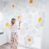 PartyWoo Daisy Foil Balloons 8 pcs Different Sizes Pack of 43 28 19 Inch Large White Flower Mylar Balloons and Ribbon for Baby Shower Little Cutie Daisy Flower Theme Birthday Party Decorations