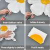 PartyWoo Daisy Foil Balloons 8 pcs Different Sizes Pack of 43 28 19 Inch Large White Flower Mylar Balloons and Ribbon for Baby Shower Little Cutie Daisy Flower Theme Birthday Party Decorations