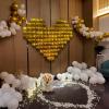PartyWoo Gold Heart Balloons, 2 Pack 55 Inch Giant Foil Heart Balloons, Ideal for Birthday, Bridal Shower, Baby Showers & Valentine’s Day Decorations