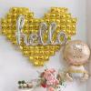 PartyWoo Gold Heart Balloons, 2 Pack 55 Inch Giant Foil Heart Balloons, Ideal for Birthday, Bridal Shower, Baby Showers & Valentine’s Day Decorations