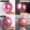 PartyWoo Metallic Dark Pink Balloons, 52 pcs 12 Inch Dark Pink Balloons, Latex Balloons for Balloon Garland or Arch as Birthday Decorations, Wedding Decorations, Baby Shower Decorations, Pink-G104