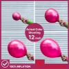 PartyWoo Metallic Hot Pink Balloons 138 pcs Different Sizes of 18 12 10 5 Inch Metallic Pink Magenta Fuchsia Latex Helium Balloon Arch Kit Garland for Birthday Baby Shower Party Decorations Pink-G114