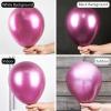 PartyWoo Metallic Hot Pink Balloons 50pcs 5 Inch Chorme Dark Pink Magenta Fuchsia Latex Balloons for Wedding Gender Reveal Birthday Girl Baby Shower Wedding 1950s Party Decorations Pink-G114