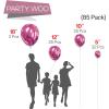 PartyWoo Metallic Hot Pink Balloons 85 pcs Different Sizes of 18 12 10 5 Inch Metallic Pink Magenta Fuchsia Latex Helium Balloon Arch Kit Garland for Birthday Baby Shower Party Decorations Pink-G114