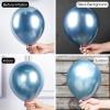 PartyWoo Metallic Light Blue Balloons, 51 pcs 12 Inch Light Blue Metallic Balloons, Metallic Balloons for Balloon Garland Balloon Arch as Birthday Party Decorations, Wedding Decorations, Blue-G119