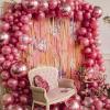 PartyWoo Metallic Pink Balloons 140pcs Different Sizes of 18 12 10 5 Inch Chrome Hot Pink Magenta Fuchsia Balloon Arch Kit for Birthday Bachelorette Baby Shower 1950s Party Decorations Pink-G104