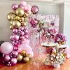 PartyWoo Metallic Pinkish Purple Balloons, 50 pcs 5 Inch Metallic Pink Balloons, Pink Metallic Balloons for Balloon Garland Balloon Arch as Wedding Decorations, Birthday Party Decorations, Pink-G108