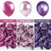 PartyWoo Metallic Pinkish Purple Balloons, 85 pcs Metallic Pink Balloons Different Sizes Pack of 18 Inch 12 Inch 10 Inch 5 Inch Metallic Balloons for Balloon Garland as Party Decorations, Pink-G108