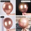 PartyWoo Metallic Rose Gold Balloons 52 pcs 12 Inch Chrome Gold Balloons for Wedding Engagement Baby Shower Bridal Shower Gender Reveal Bachelorette Birthday Party Decorations Rose Gold-G107