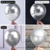 PartyWoo Metallic Silver Balloons 51 pcs 12 Inch Chrome Silver Latex Balloons for Graduation New Year Wedding Baby Shower Gender Reveal Bachelorette Anniversary Birthday Party Decorations Silver-G102