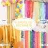 PartyWoo Pastel Balloons, 51 pcs Party Decorations Pack of Latex Balloons and Crepe Paper for Balloon Garland as Party Decorations, Birthday Decorations, Wedding Decorations, Baby Shower Decorations