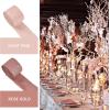PartyWoo Rose Gold Crepe Paper Streamers 6 Rolls 492 ft Pack of Dusty Pink Metallic Rose Gold Crepe Paper for Graduation Butterfly Baby Shower Birthday Party Decorations (1.8 Inch x 82 Ft/Roll)