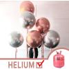 PartyWoo Rose Gold Foil Balloons, 3 pcs 50 Inch Round Foil Balloons, Giant 4D Foil Balloons and Ribbon, Large Mylar Balloons, Balloons for Birthday Decorations, Wedding Decorations, Party Decorations