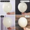 PartyWoo White Sand Balloons 52 pcs 12 Inch Beige Cream Ivory Off White Latex Helium Balloons for Wedding Bridal Graduation Baby Shower Gender Reveal Safari Birthday Party Decorations White-F12