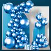 PartyWoo Metallic Blue Balloons, 85 pcs Blue Metallic Balloons Different Sizes Pack of 18 Inch 12 Inch 10 Inch 5 Inch Metallic Balloons for Balloon Garland Balloon Arch, Party Decorations, Blue-G106