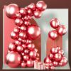 PartyWoo Metallic Dark Pink Balloons, 100 pcs Metallic Pink Balloons Different Sizes Pack of 18 Inch 12 Inch 10 Inch 5 Inch for Balloon Garland or Arch as Birthday Decorations, Party Decorations
