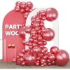 PartyWoo Metallic Pink Balloons 140pcs Different Sizes of 18 12 10 5 Inch Chrome Hot Pink Magenta Fuchsia Balloon Arch Kit for Birthday Bachelorette Baby Shower 1950s Party Decorations Pink-G104