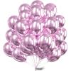 PartyWoo Metallic Pinkish Purple Balloons, 50 pcs 12 Inch Metallic Pink Balloons, Pink Metallic Balloons for Balloon Garland Balloon Arch as Wedding Decorations, Birthday Party Decorations, Pink-G108