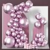 PartyWoo Metallic Pinkish Purple Balloons, 85 pcs Metallic Pink Balloons Different Sizes Pack of 18 Inch 12 Inch 10 Inch 5 Inch Metallic Balloons for Balloon Garland as Party Decorations, Pink-G108