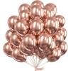 PartyWoo Metallic Rose Gold Balloons 52 pcs 12 Inch Chrome Gold Balloons for Wedding Engagement Baby Shower Bridal Shower Gender Reveal Bachelorette Birthday Party Decorations Rose Gold-G107