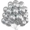 PartyWoo Metallic Silver Balloons 52 pcs 12 Inch Chrome Silver Latex Balloons for Graduation New Year Wedding Baby Shower Gender Reveal Bachelorette Anniversary Birthday Party Decorations Silver-G102