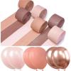 PartyWoo Rose Gold Balloons, 51 pcs Party Decorations Pack of Balloons and Crepe Paper for Balloon Garland as Party Decorations, Birthday Decorations, Wedding Decorations, Baby Shower Decorations