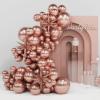 PartyWoo Rose Gold Star Balloons 110pcs Different Sizes 18 12 10 5 Inch Pack 22 Inch Gold Spike Star Foil Mylar Balloon Arch Kit for Birthday Engagement Party Decorations Rose Gold-G107
