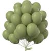PartyWoo Sage Green Balloons 51 pcs 12 Inch Matte Sage Olive Green Boho Neutral Eucalyptus Balloons for Wedding Baby Shower Gender Reveal Birthday Graduation Jungle Safari Party Decorations Green-F11