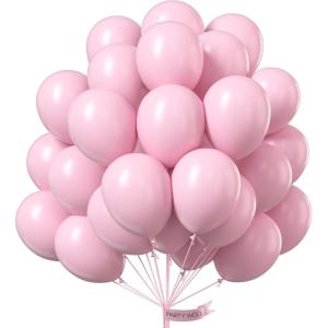 PartyWoo Pastel Pink Balloons, 52 pcs 12 Inch Pink Balloons, Latex Balloons for Balloon Garland or Balloon Arch as Birthday Party Decorations, Wedding Decorations, Baby Shower Decorations, Pink-Q05