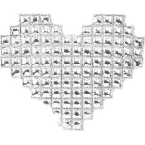 PartyWoo Silver Heart Balloons, 2 pcs 55 Inch Large Heart Balloons, Giant Foil Balloons, Large Mylar Balloons, Heart Balloons for Birthday Decorations, Wedding Decorations, Bridal Shower Decorations