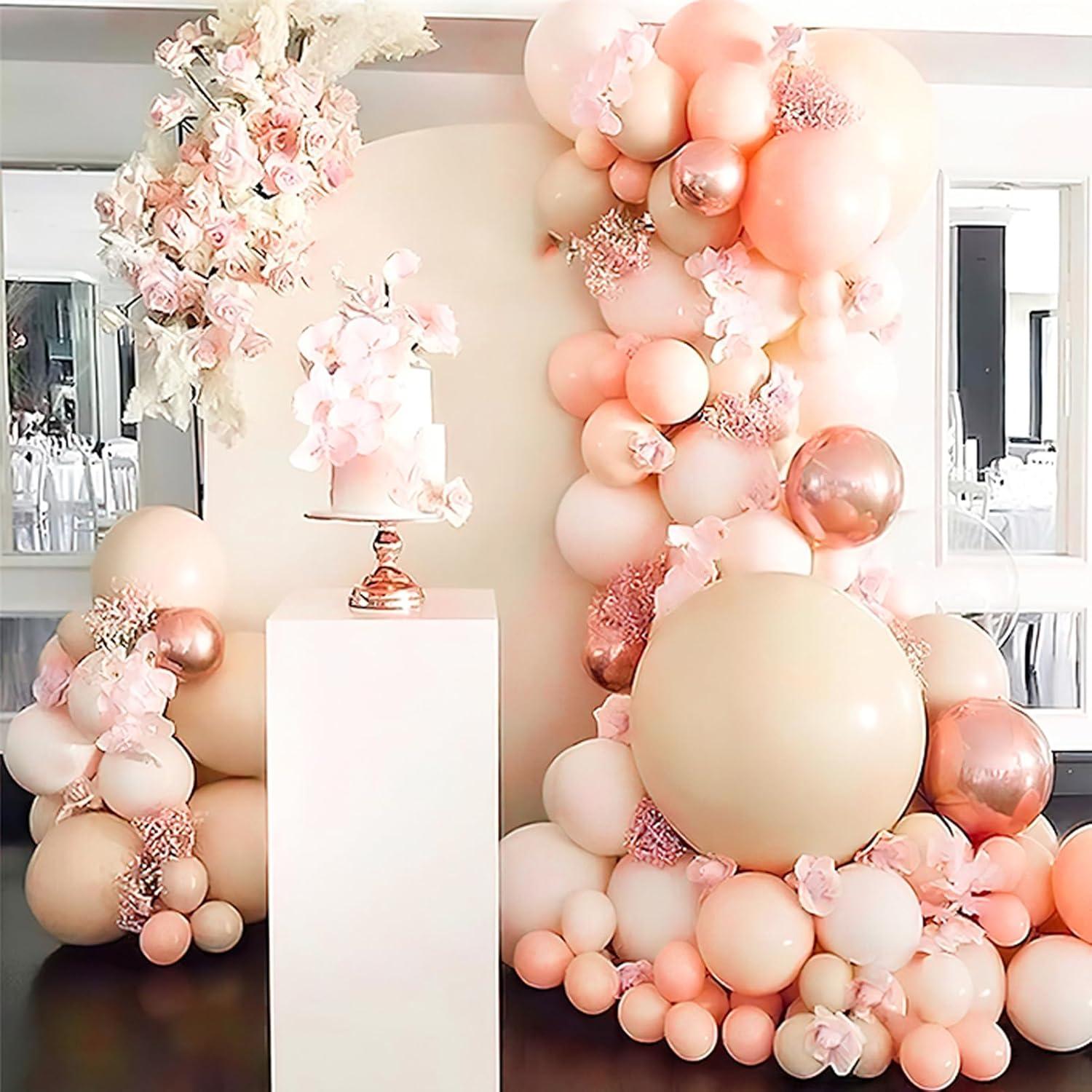 imagePartyWoo Pale Pink Balloons 51 pcs 12 Inch Pink Balloons Pink Latex Balloons for Balloon Garland Balloon Arch as Birthday Party Decorations Wedding Decorations Baby Shower Decorations PinkQ01