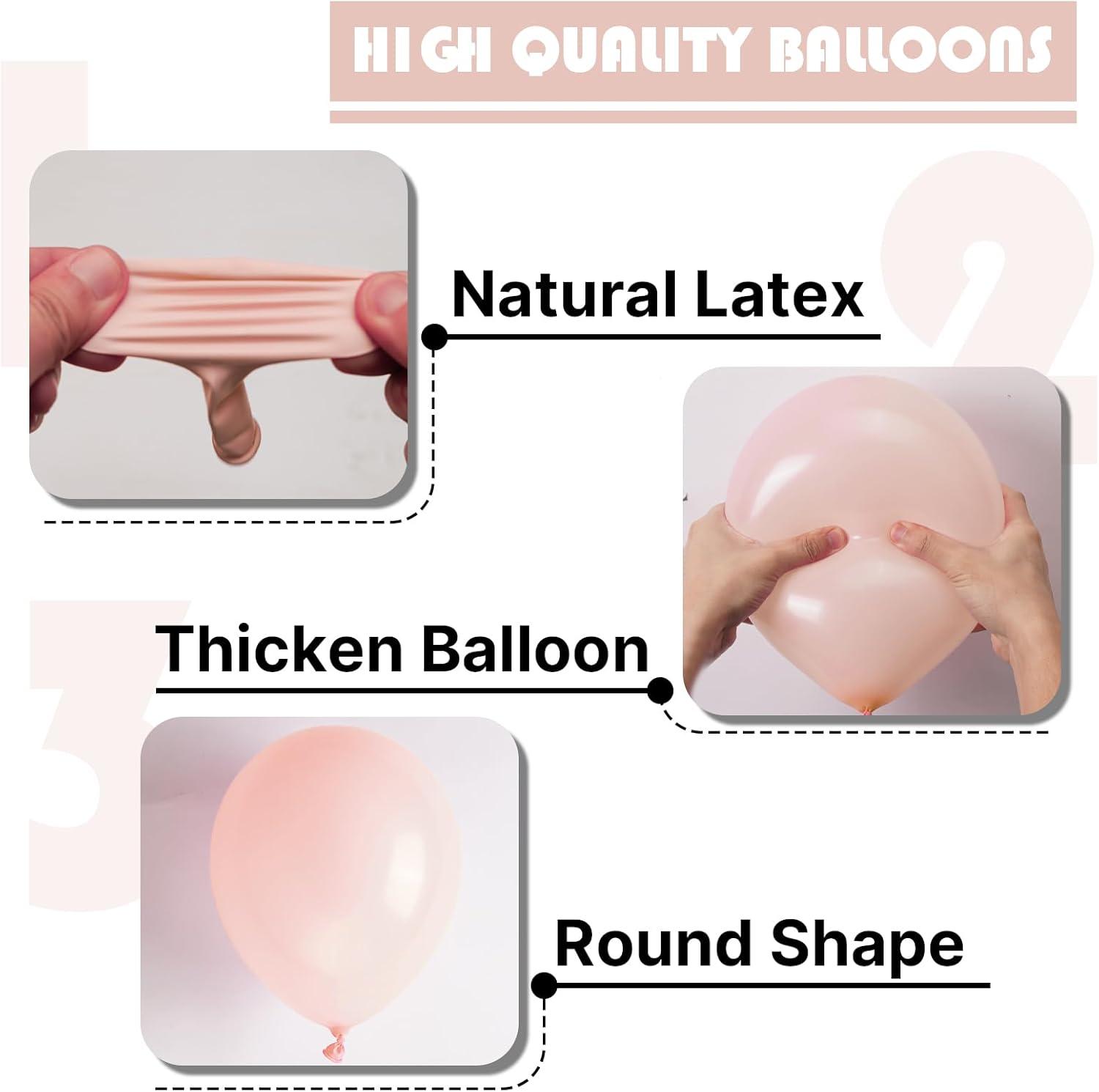 imagePartyWoo Pale Pink Balloons 51 pcs 12 Inch Pink Balloons Pink Latex Balloons for Balloon Garland Balloon Arch as Birthday Party Decorations Wedding Decorations Baby Shower Decorations PinkQ01