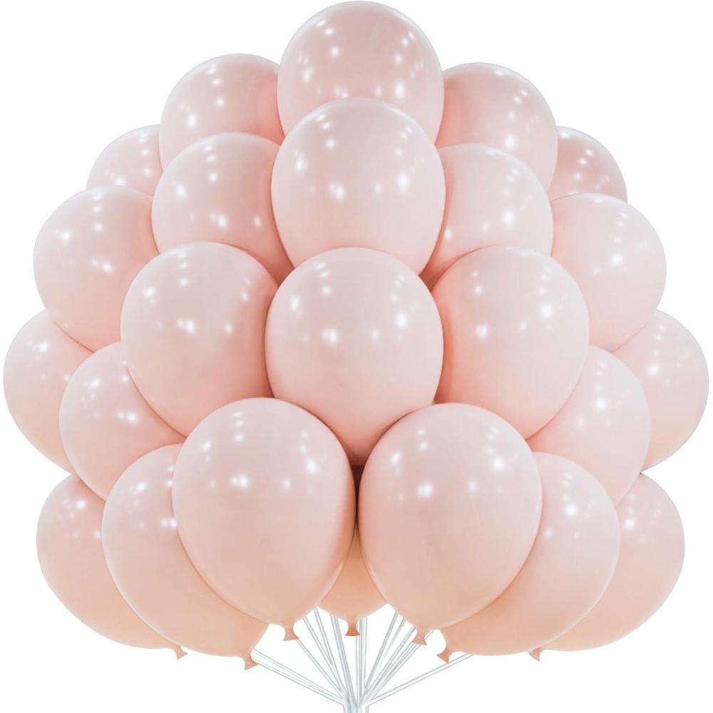 imagePartyWoo Pale Pink Balloons 51 pcs 12 Inch Pink Balloons Pink Latex Balloons for Balloon Garland Balloon Arch as Birthday Party Decorations Wedding Decorations Baby Shower Decorations PinkQ01