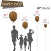 PartyWoo Coffee Brown Balloons, 85 pcs Boho Brown Balloons Different Sizes Pack of 18 Inch 12 Inch 10 Inch 5 Inch Brown Balloons for Balloon Garland or Balloon Arch as Party Decorations, Brown-F09-M