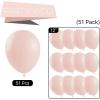 PartyWoo Pale Pink Balloons, 51 pcs 12 Inch Pink Balloons, Pink Latex Balloons for Balloon Garland Balloon Arch as Birthday Party Decorations, Wedding Decorations, Baby Shower Decorations, Pink-Q01
