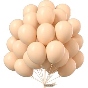 PartyWoo Boho Apricot Balloons, 52 pcs 12 Inch Apricot Balloons, Latex Balloons for Balloon Garland or Balloon Arch as Birthday Decorations, Wedding Decorations, Baby Shower Decorations, Apricot-F05