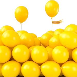 PartyWoo Mustard Yellow Balloons 50 pcs 5 Inch Small Mini Fall Color Orange Yellow Balloons for Graduation Thanksgiving Baby Shower Gender Reveal Little Cutie Birthday Party Decorations Orange-Y10
