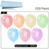 PartyWoo Pastel Balloons, 100 pcs 10 in Pastel Color Balloons in 8 Colors, Pastel Latex Balloons, Pastel Colored Balloons for Unicorn Birthday Decorations, Unicorn Party Decorations, Rainbow Birthday(Assorted Pastel Color)