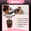 PartyWoo Graduation Decorations Class of 2026 Black Gold Pink 19pcs Grad Party Supplies with Congrats 2026 Grad Banner Hanging Swirls Foil Balloons Graduation Cap Centerpieces Party Decorations(Pink)