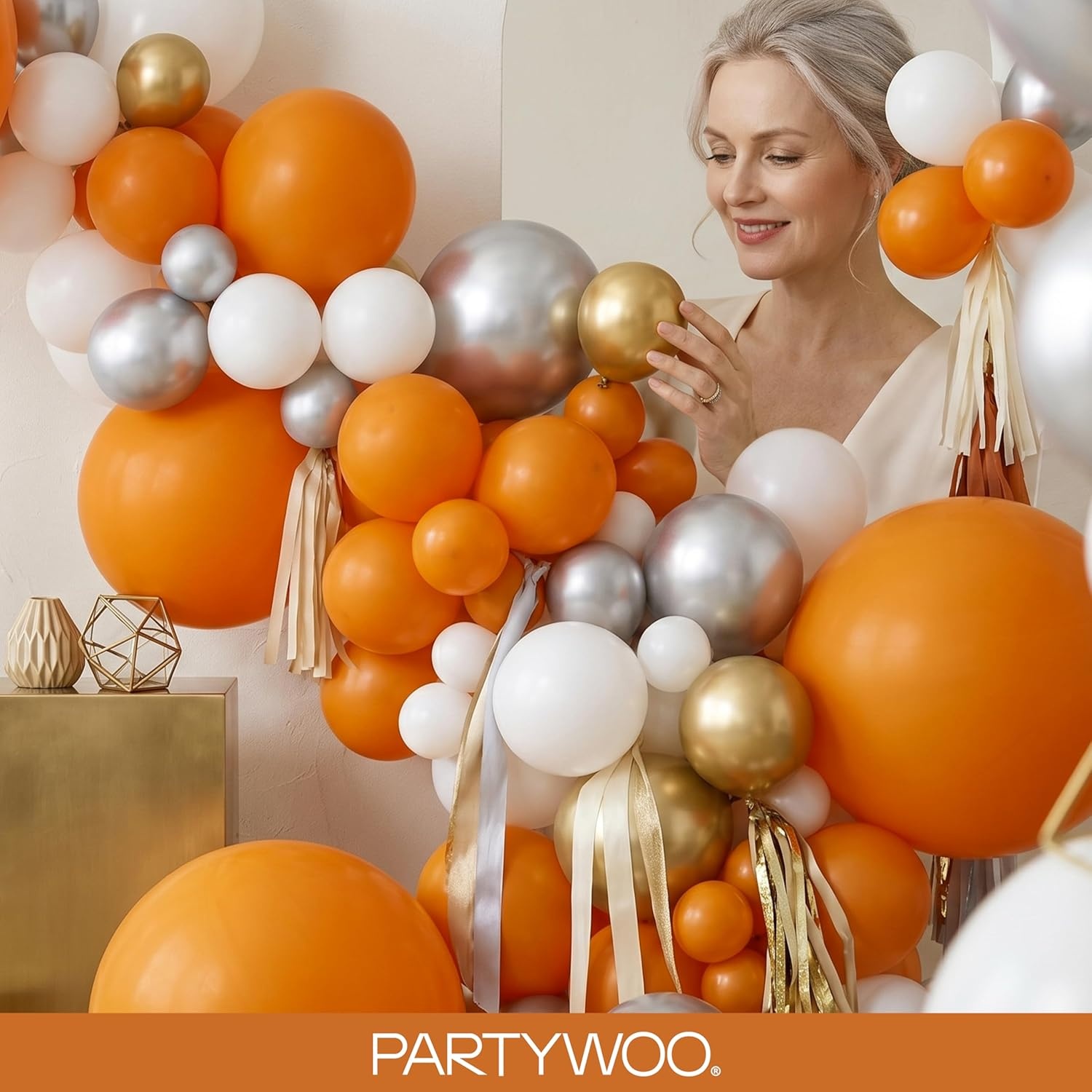image:imagePartyWoo Teal Balloons 130pcs Different Sizes Pack of 18 12 10 5 Inch Turquoise Dark Teal Balloon Arch Kit for Baby Shower Gender Reveal Graduation Mermaid Birthday Pool Party Decorations BlueY69Burnt Orangef53