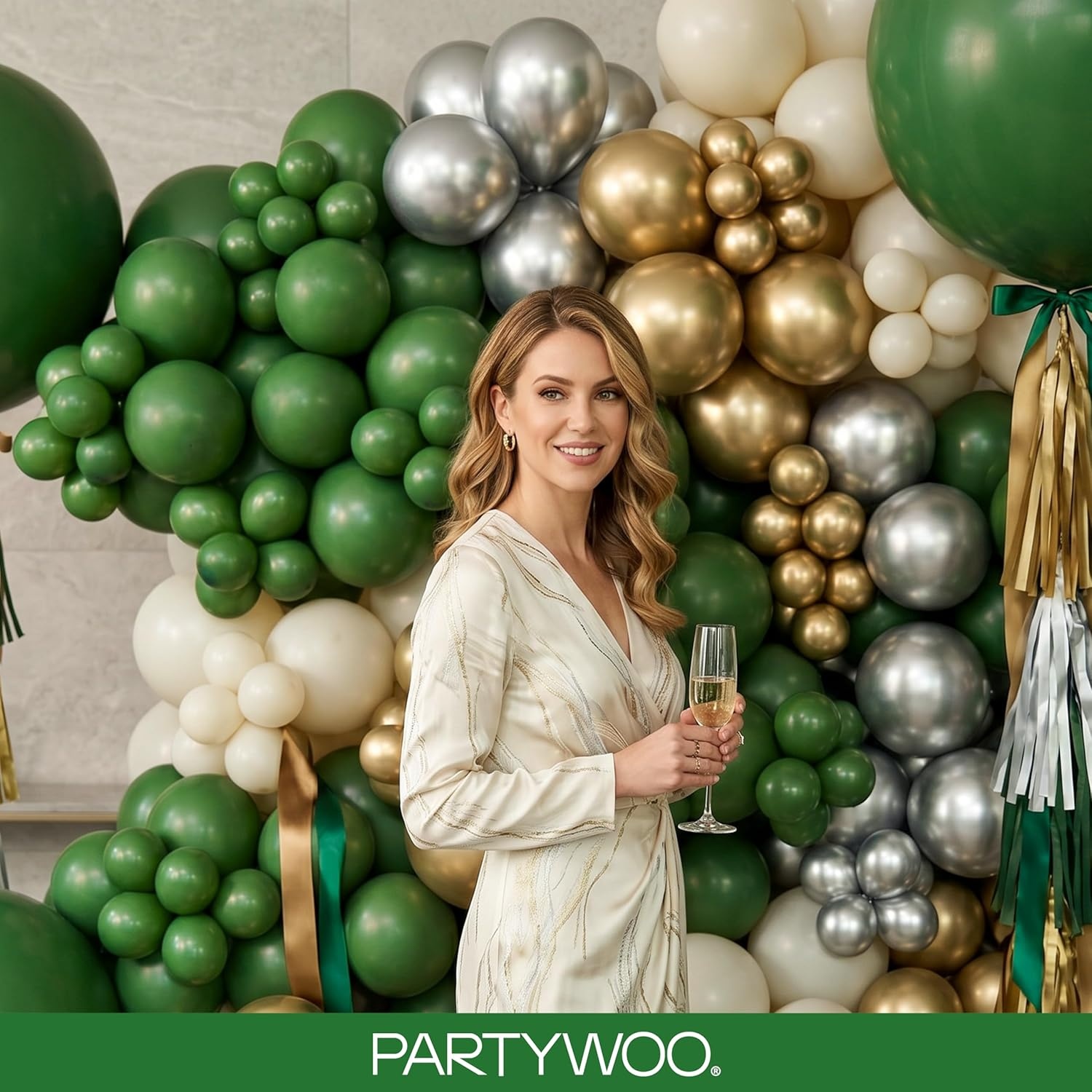 image:imagePartyWoo Teal Balloons 130pcs Different Sizes Pack of 18 12 10 5 Inch Turquoise Dark Teal Balloon Arch Kit for Baby Shower Gender Reveal Graduation Mermaid Birthday Pool Party Decorations BlueY69Greeny56