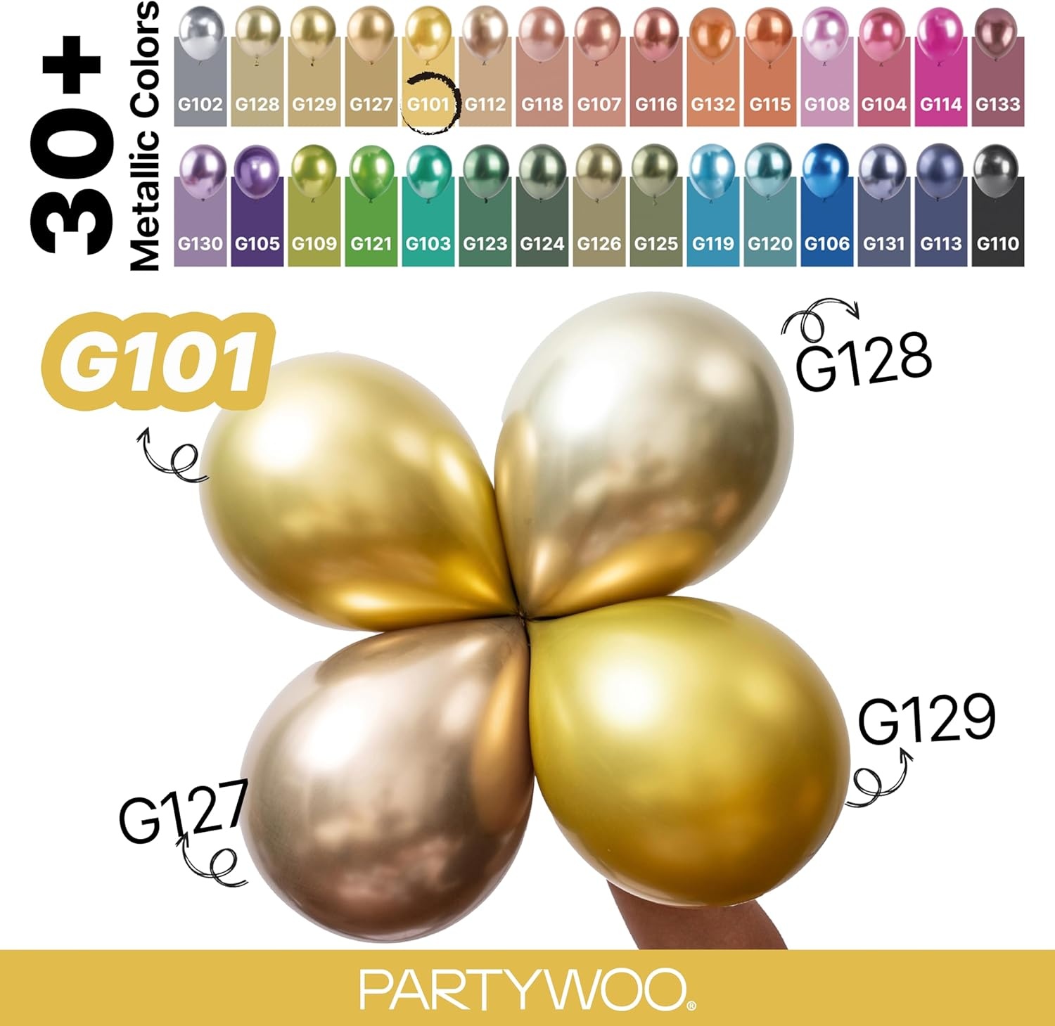image:imagePartyWoo Teal Balloons 130pcs Different Sizes Pack of 18 12 10 5 Inch Turquoise Dark Teal Balloon Arch Kit for Baby Shower Gender Reveal Graduation Mermaid Birthday Pool Party Decorations BlueY69Goldg101
