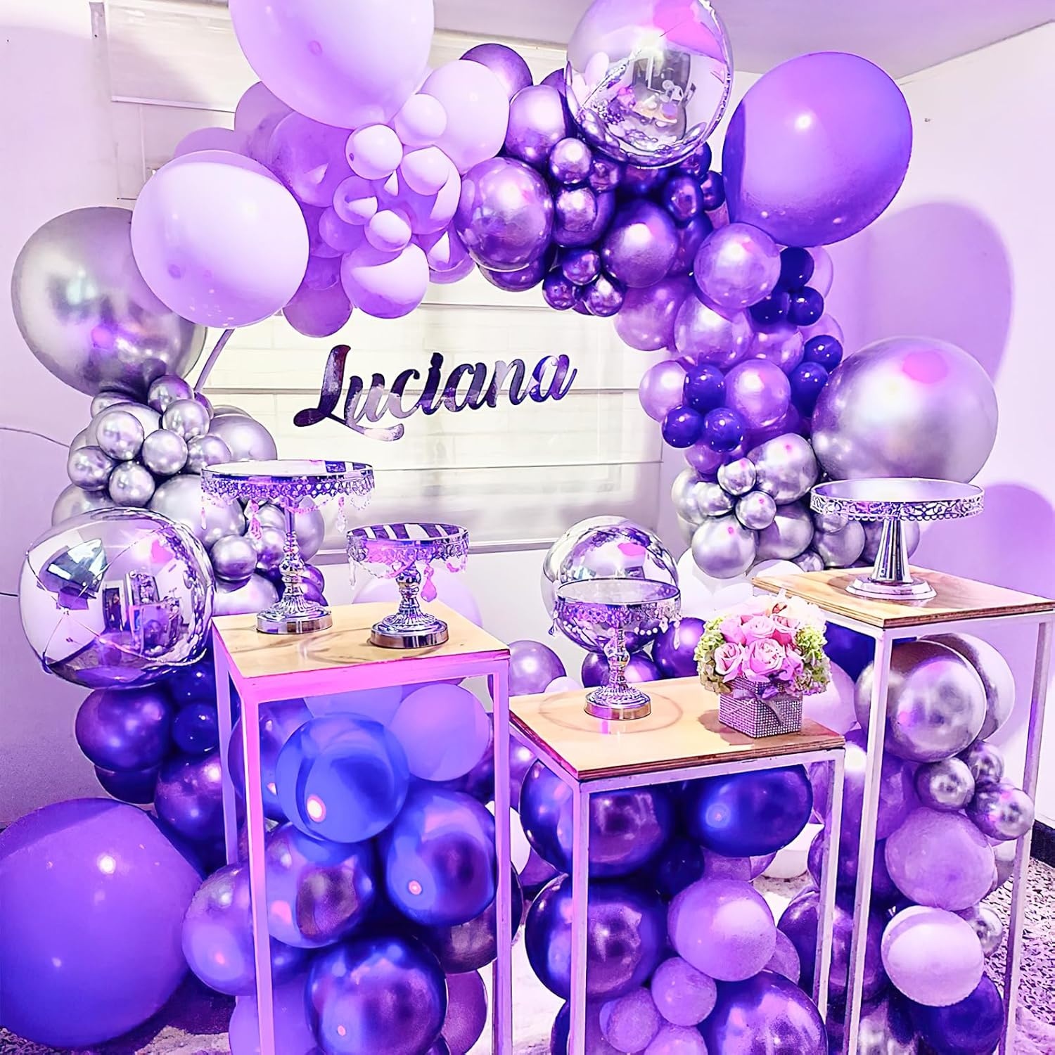 image:imagePartyWoo Teal Balloons 130pcs Different Sizes Pack of 18 12 10 5 Inch Turquoise Dark Teal Balloon Arch Kit for Baby Shower Gender Reveal Graduation Mermaid Birthday Pool Party Decorations BlueY69Purpleg105