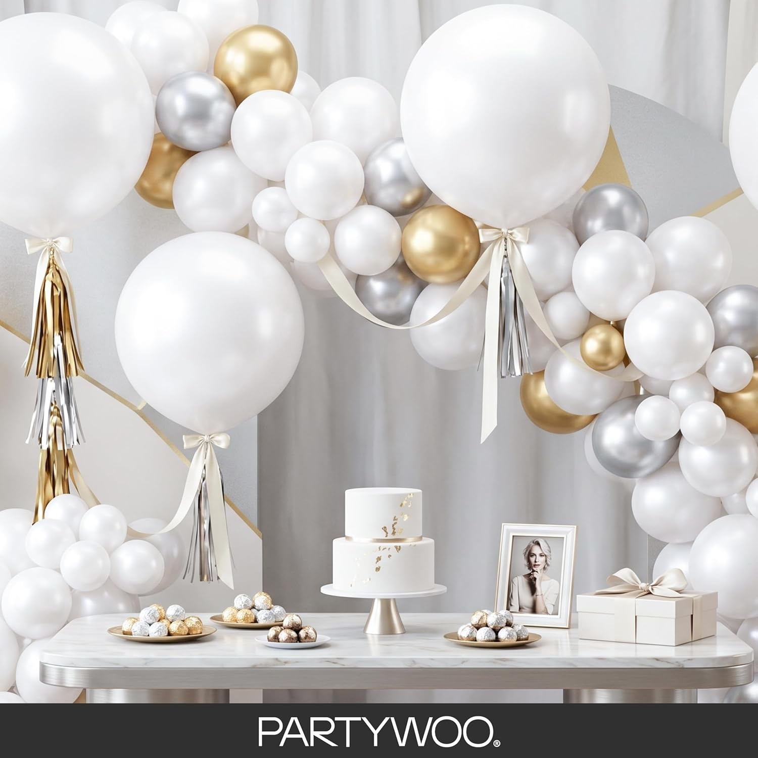 image:imagePartyWoo Teal Balloons 130pcs Different Sizes Pack of 18 12 10 5 Inch Turquoise Dark Teal Balloon Arch Kit for Baby Shower Gender Reveal Graduation Mermaid Birthday Pool Party Decorations BlueY69Pearl Whitez30